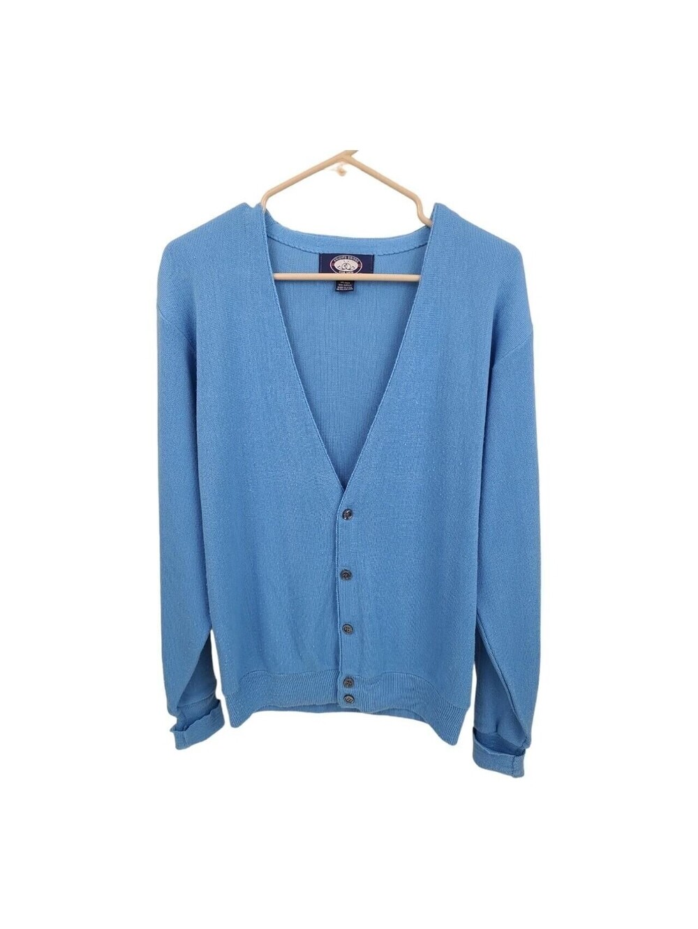Vintage 90s Knights Bridge Blue Cardigan Sweater Size M 100% Acrylic